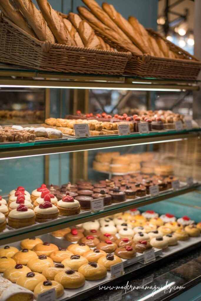 Les Halles Boulangerie-Patisserie at Epcot France Pavilion serving pastries and French treats.