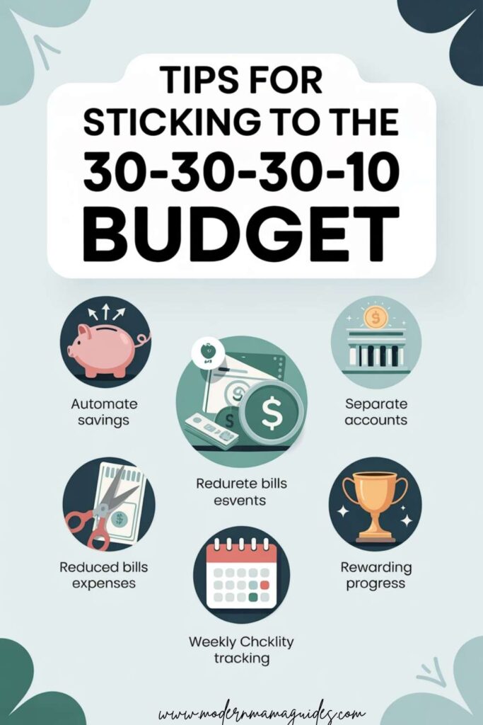 Tips for Sticking to the 30-30-30-10 Budget
