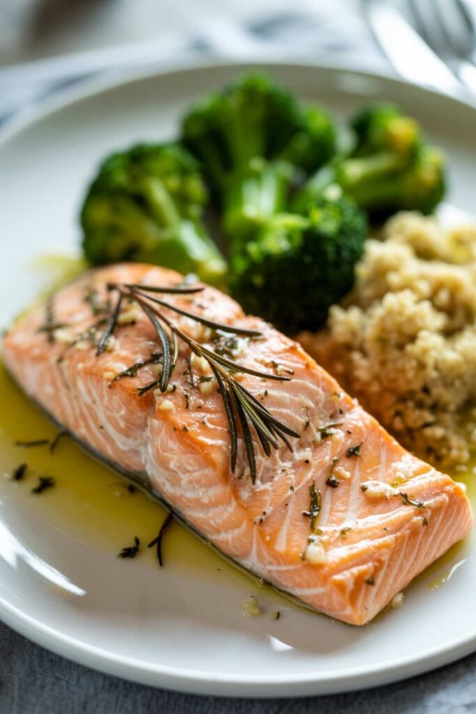 Baked Salmon with Garlic and Herbs