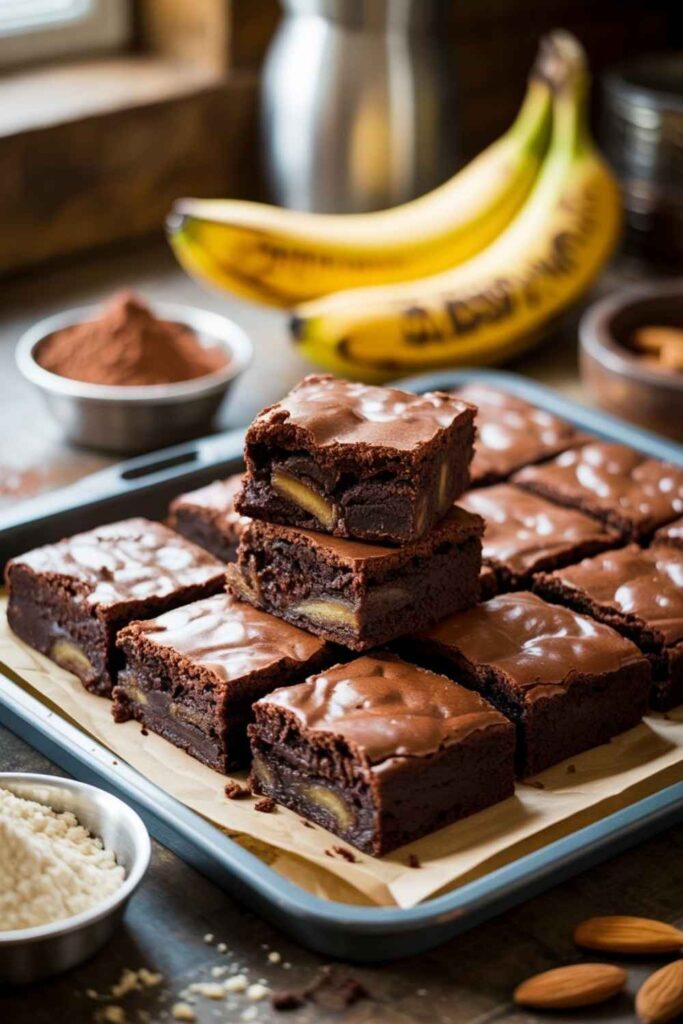 Banana Brownies with a Healthy Twist