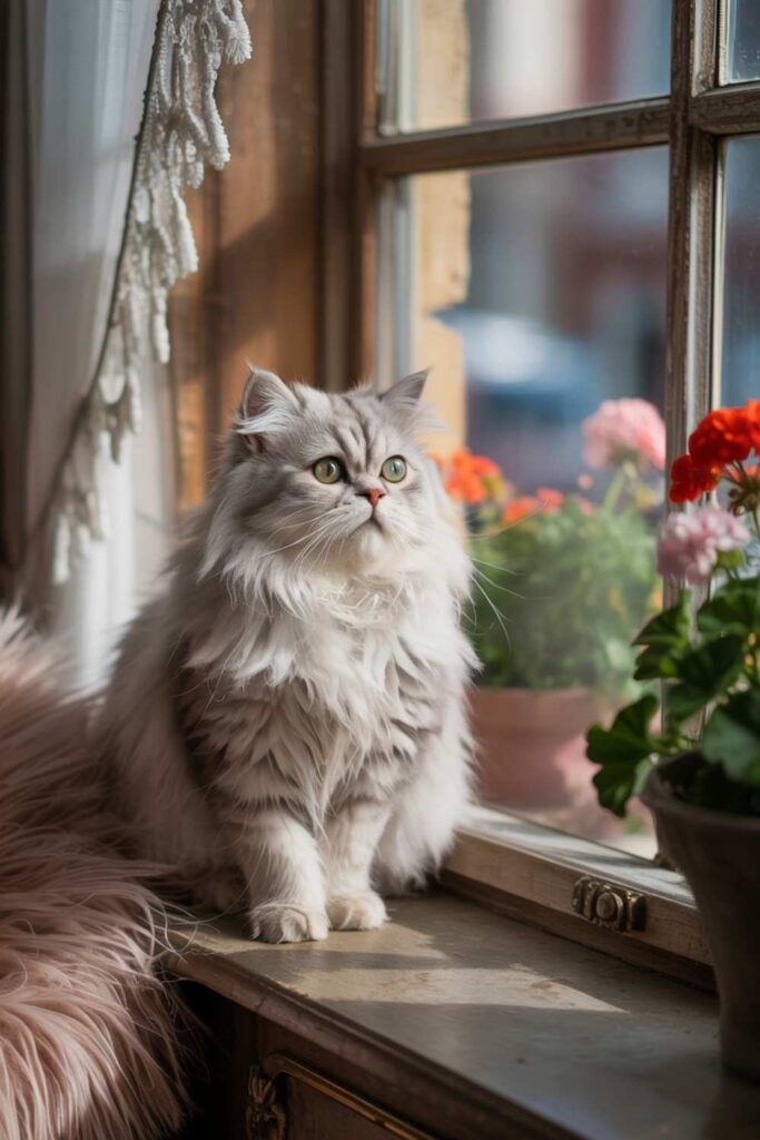 Cats Peeking Out of Windows
