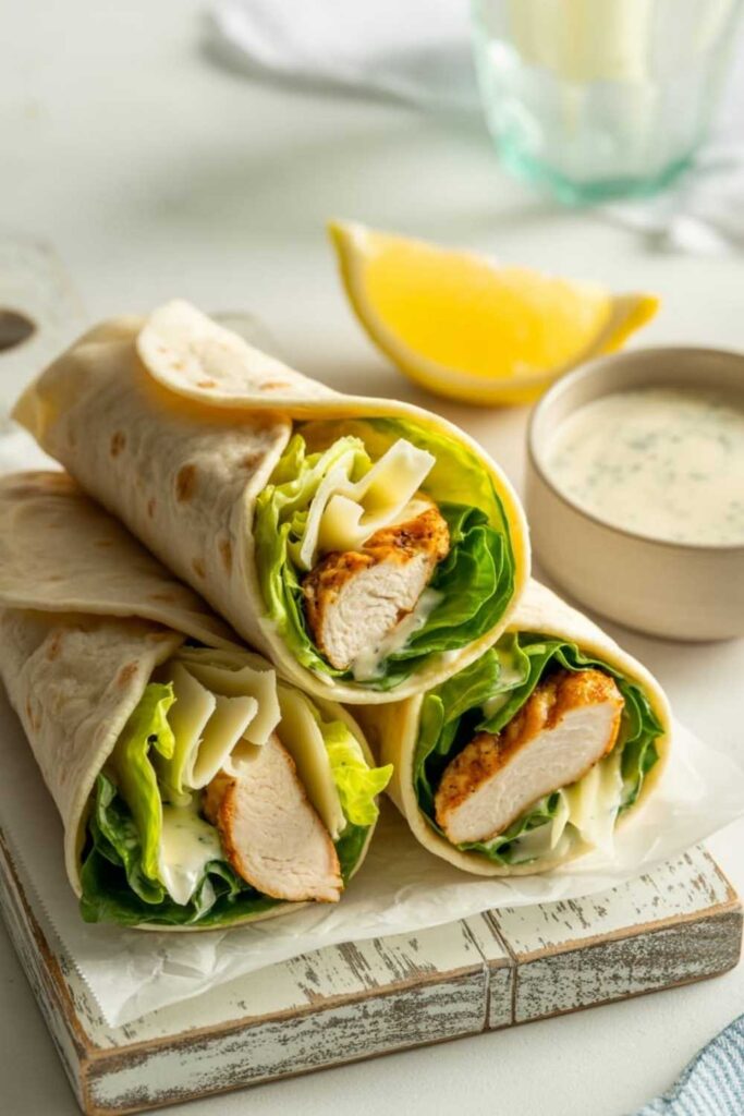 Chicken Caesar Salad Wraps