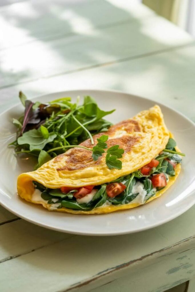 Classic Omelette with Fresh Greens