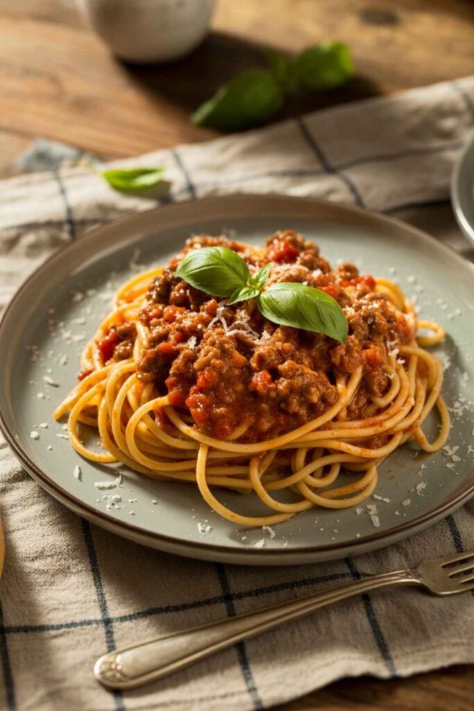 Classic Spaghetti with Meat Sauce