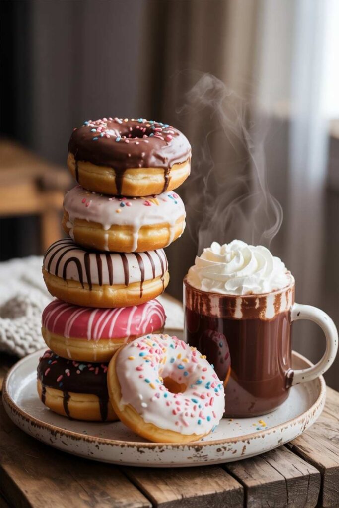 Donuts with Hot Chocolate