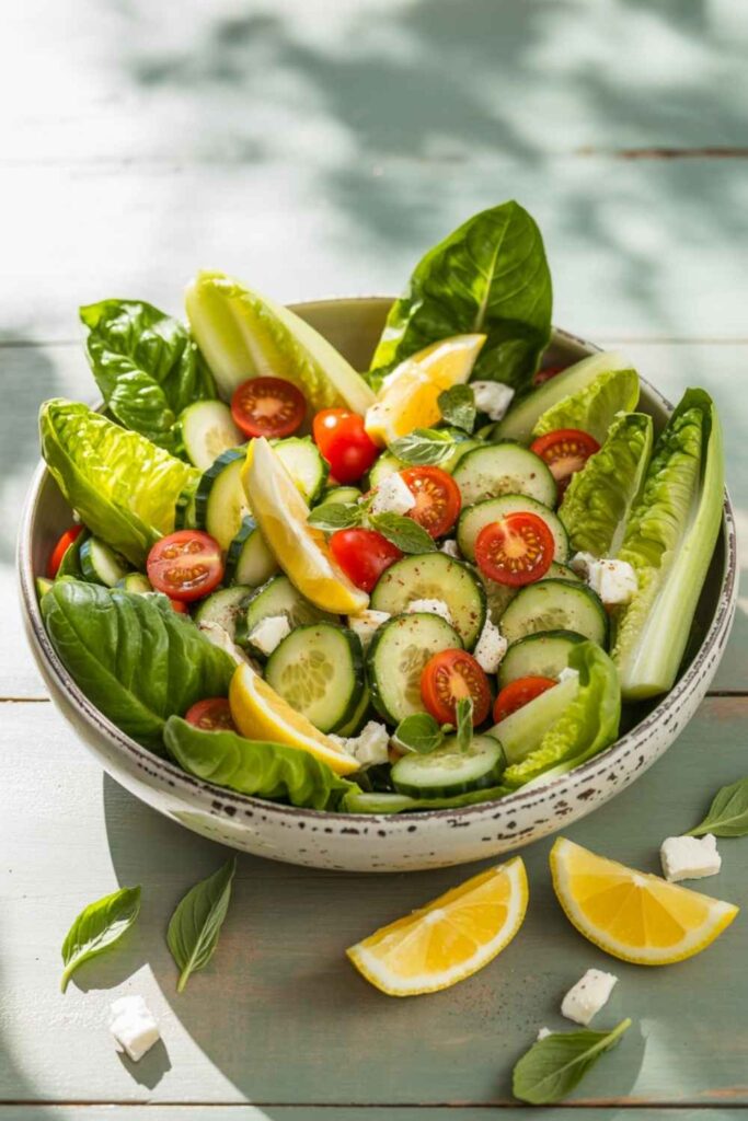 Fresh Summer Salad with Lemon Dressing