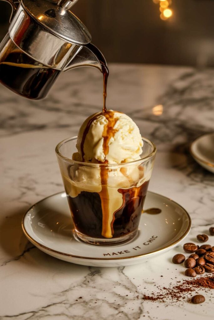 Gelato with Espresso (Affogato Style)