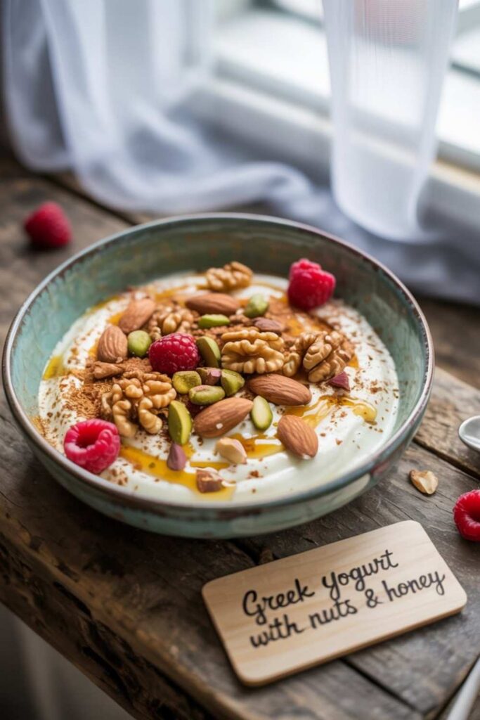 Greek Yogurt with Nuts and Honey