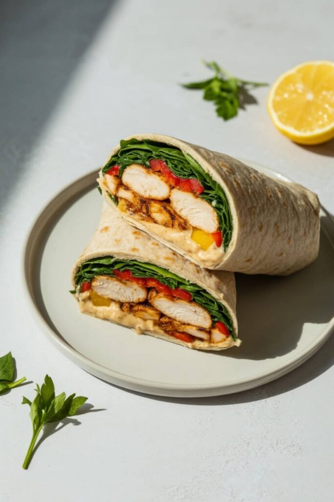 Grilled Chicken Wrap with Fresh Greens