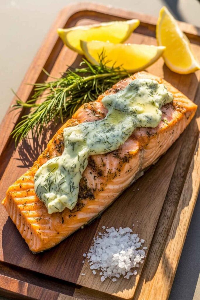 Grilled Salmon with Herb Butter