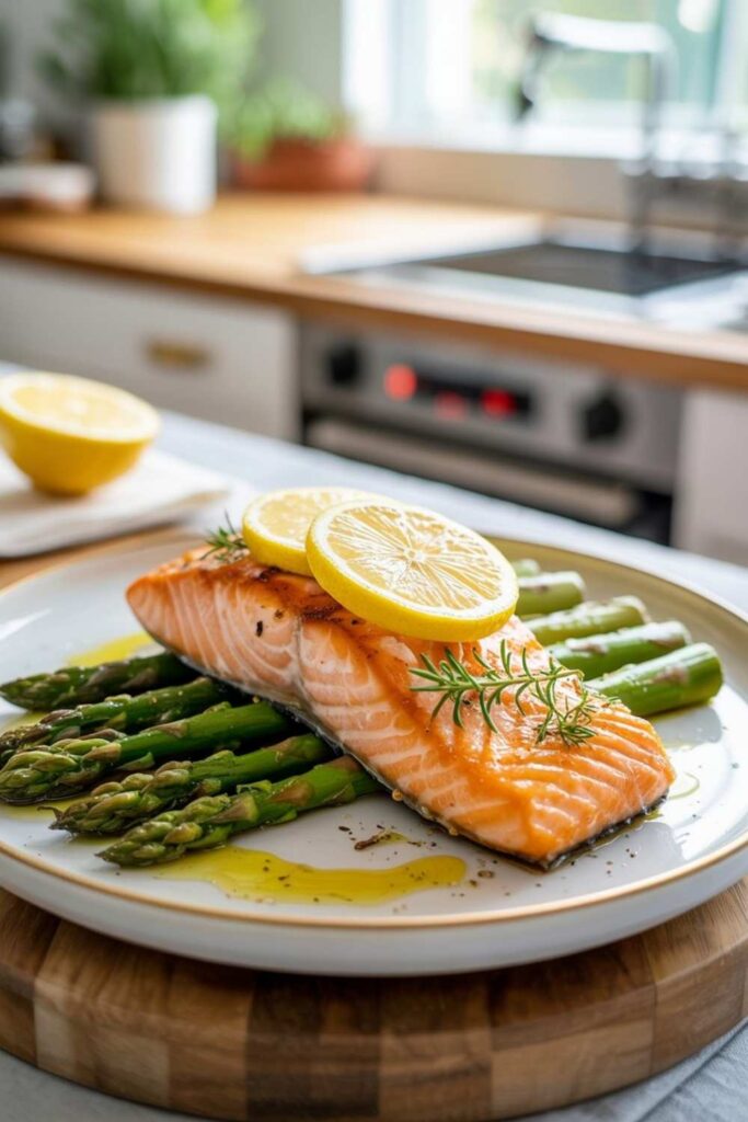 Grilled Salmon with Lemon and Asparagus