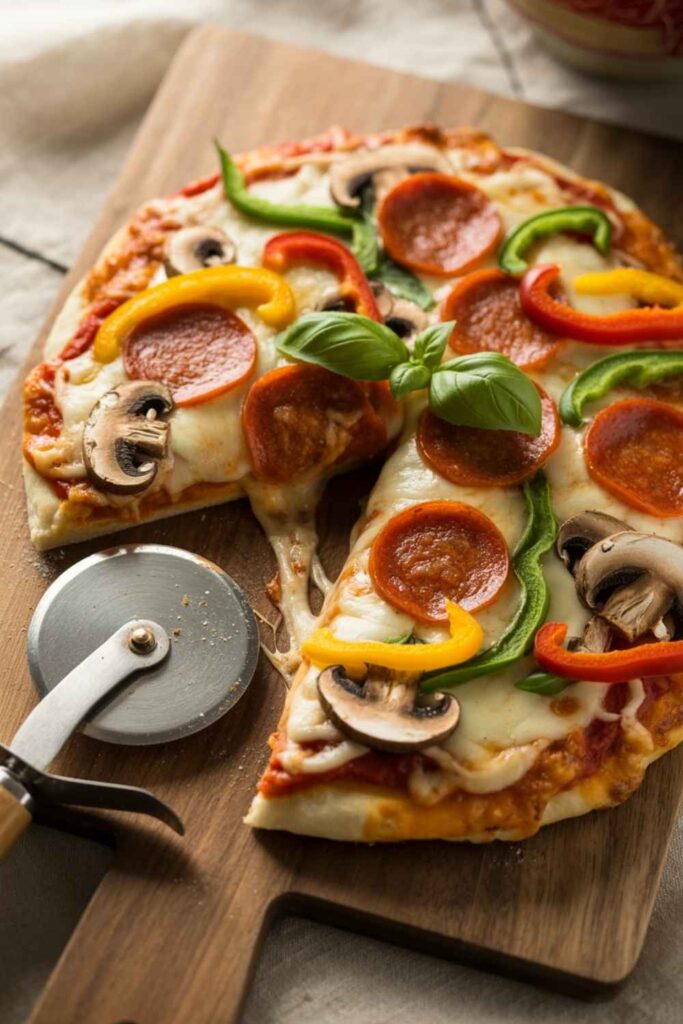 Homemade Pizza with Fresh Toppings