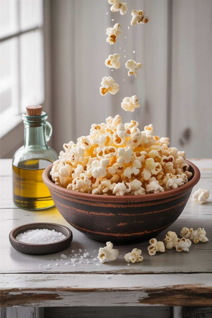 Homemade Popcorn with Sea Salt