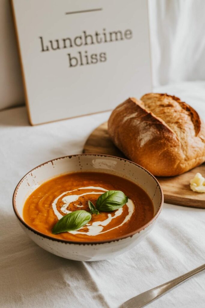 Homemade Soup with Crusty Bread