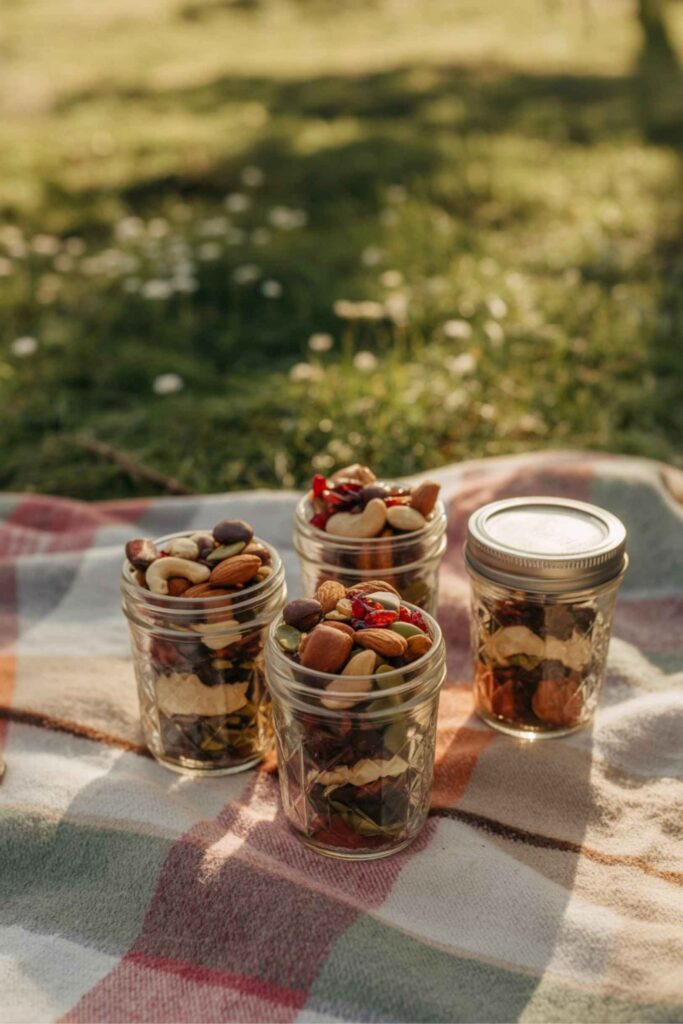 Homemade Trail Mix Jars