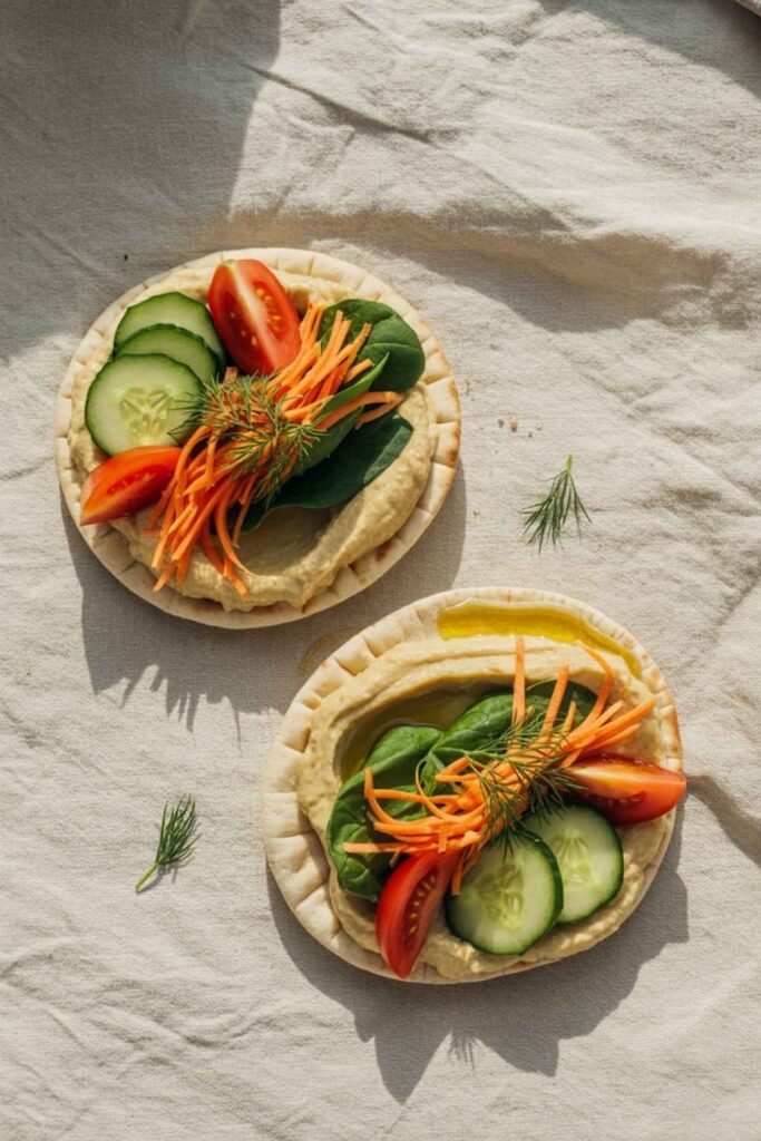 Hummus and Veggie Pita Pockets
