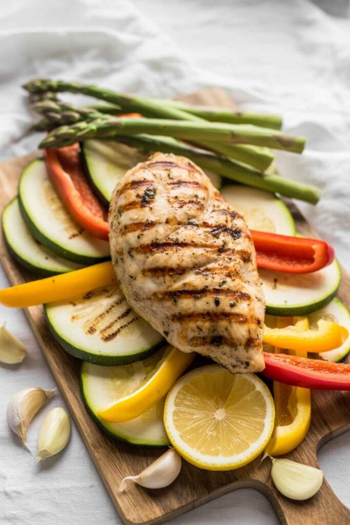 Lemon Garlic Grilled Chicken with Veggies