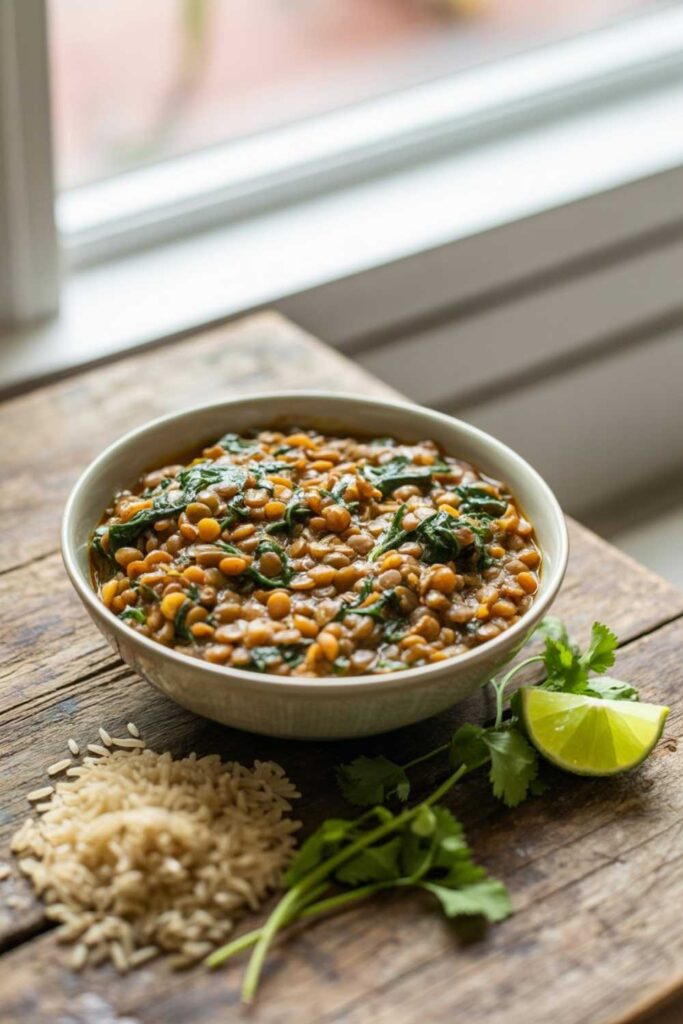 Lentil and Spinach Curry