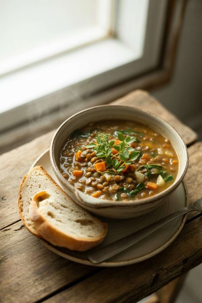 Lentil Soup with Spinach