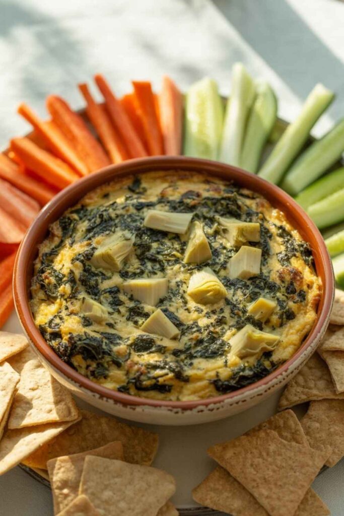 Lightened-Up Spinach Artichoke Dip