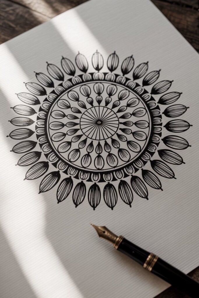 Mandala-Inspired Doodles for Relaxation