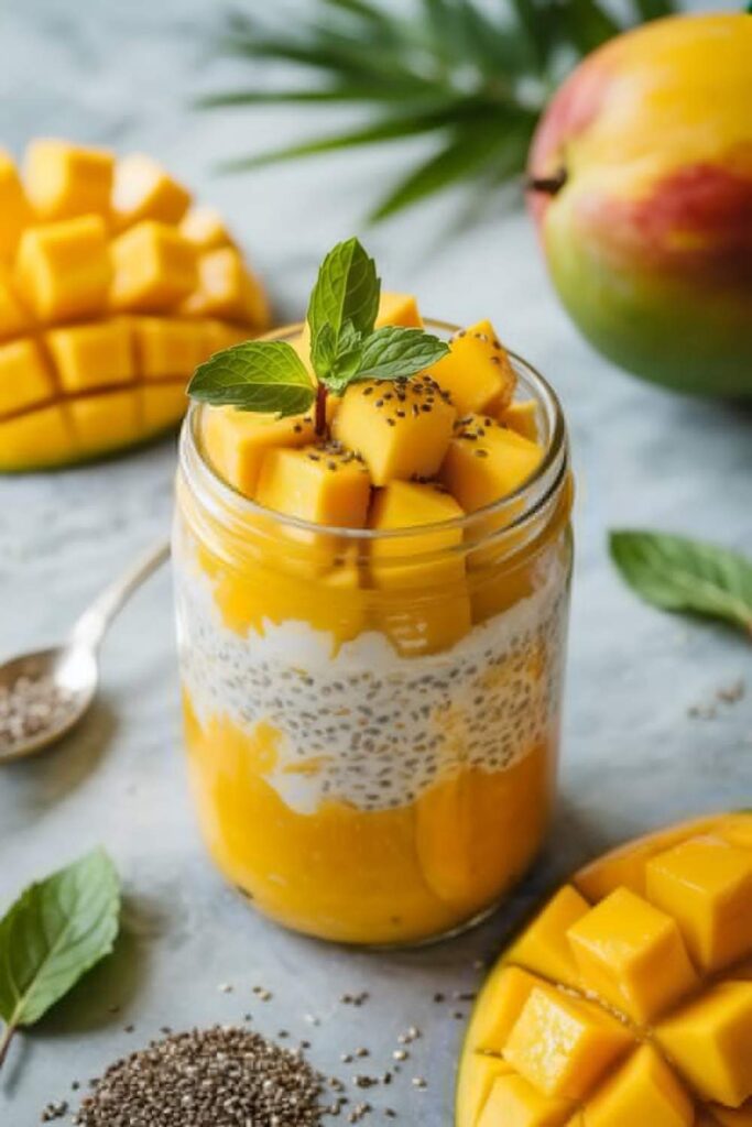 Mango Chia Overnight Oats