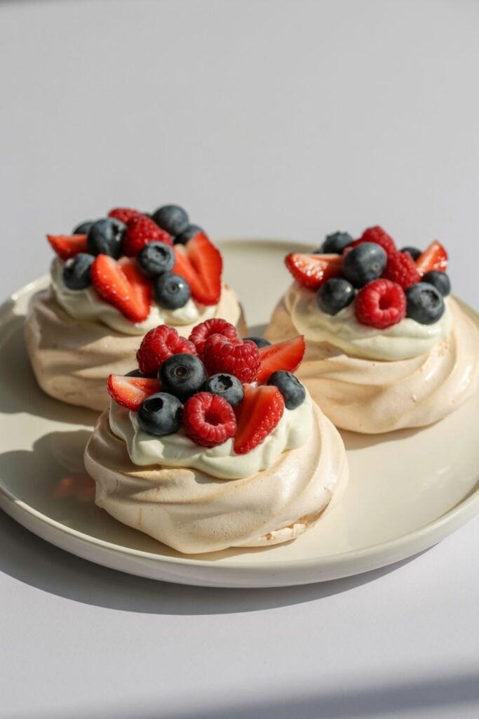 Mini Pavlovas with Berries