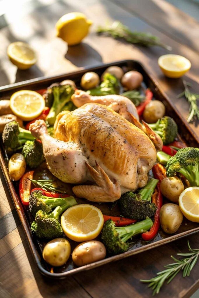 One-Pan Lemon Garlic Chicken and Veggies