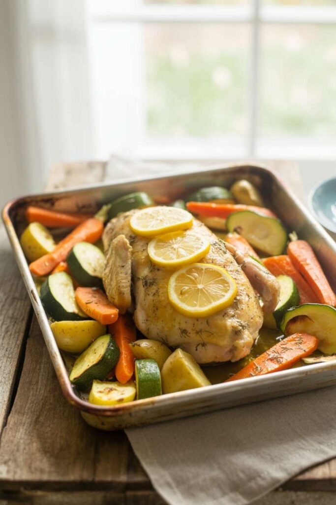 One-Pan Lemon Garlic Chicken with Veggies