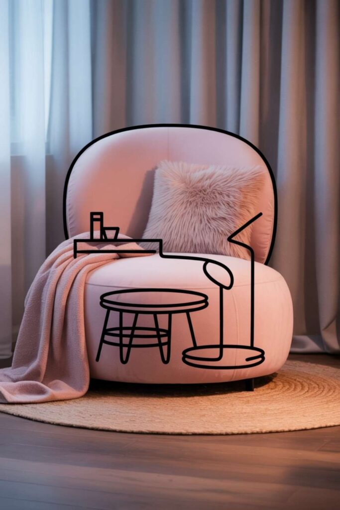 Pink Living Room Charm