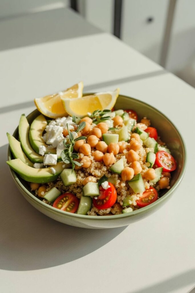 Quinoa Salad with Chickpeas and Veggies