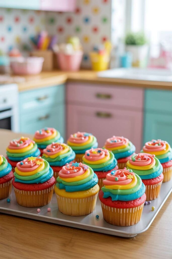Rainbow Cupcakes