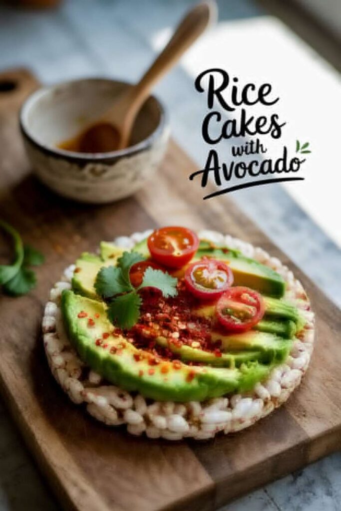 Rice Cakes with Avocado