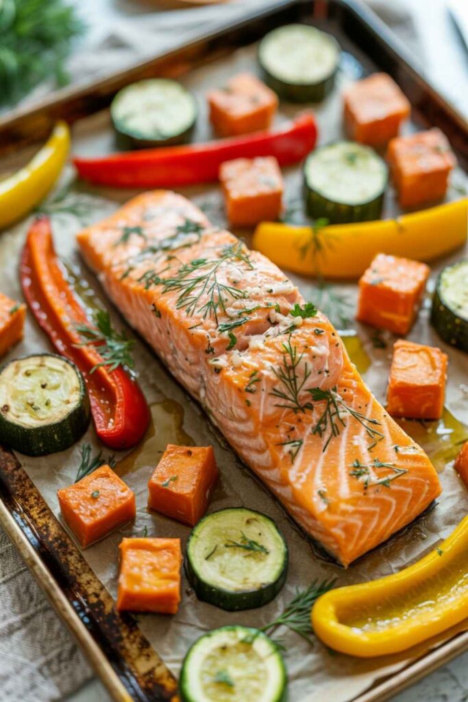 Salmon with Roasted Vegetables