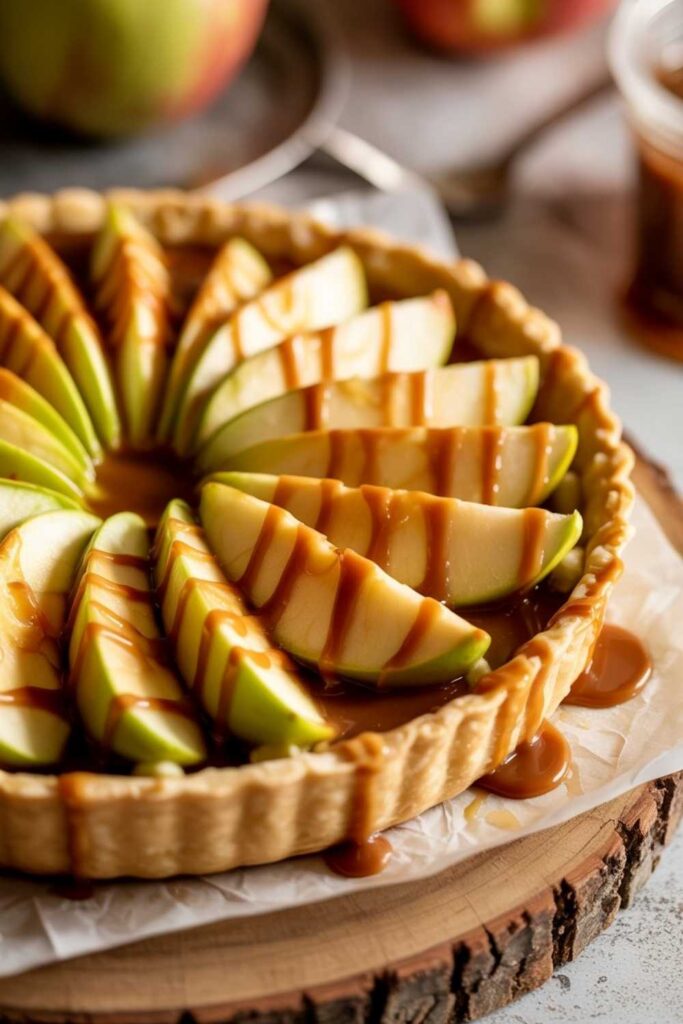 Salted Caramel Apple Tart