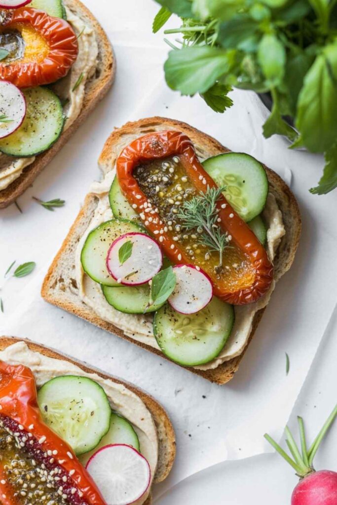 Savory Toast with Hummus