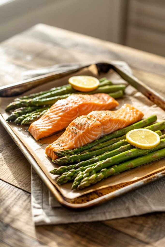 Sheet Pan Salmon with Asparagus