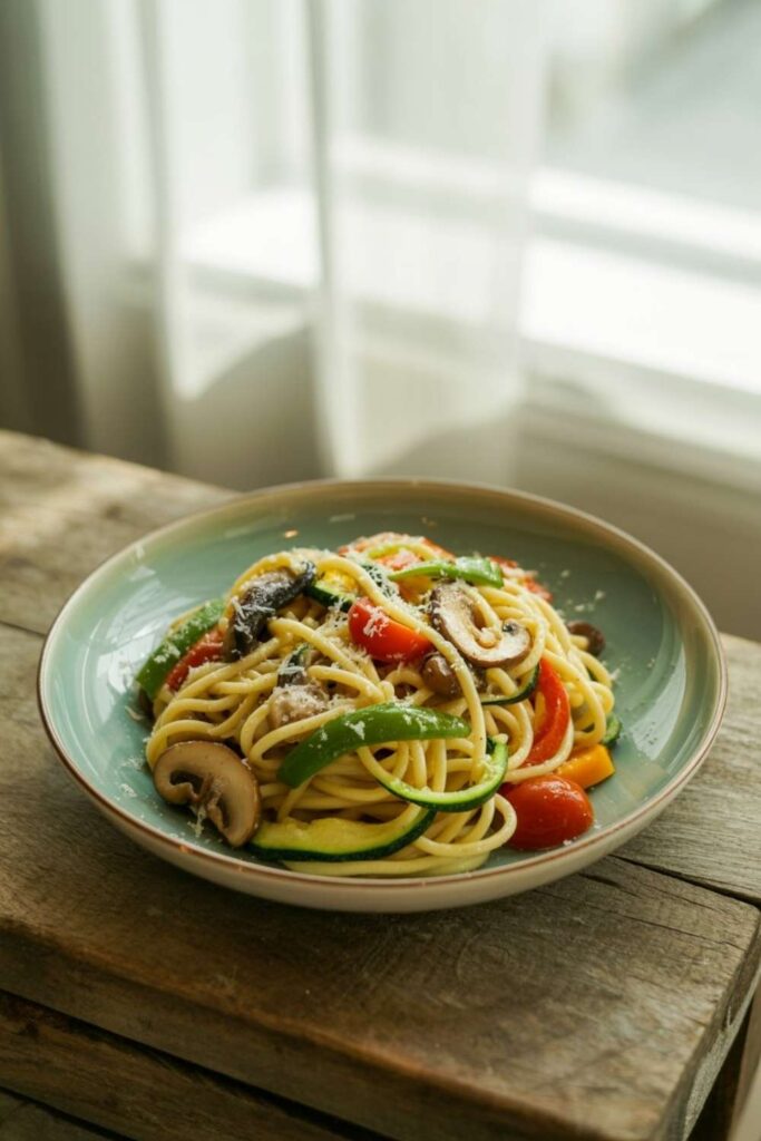 Single-Serving Pasta Primavera