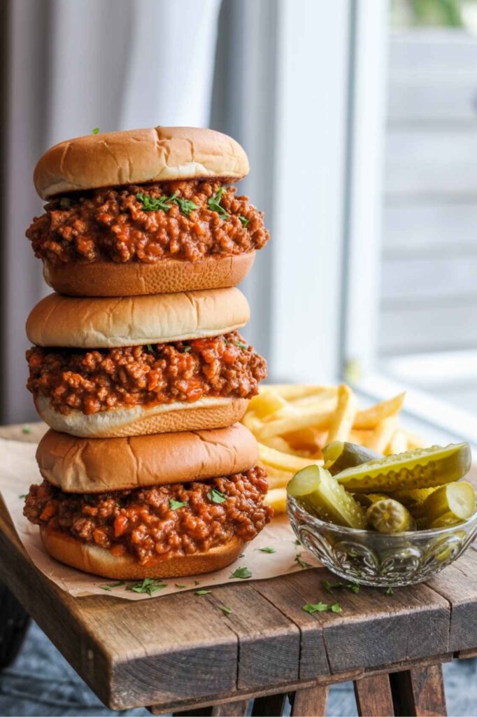 Sloppy Joes on Toasted Buns