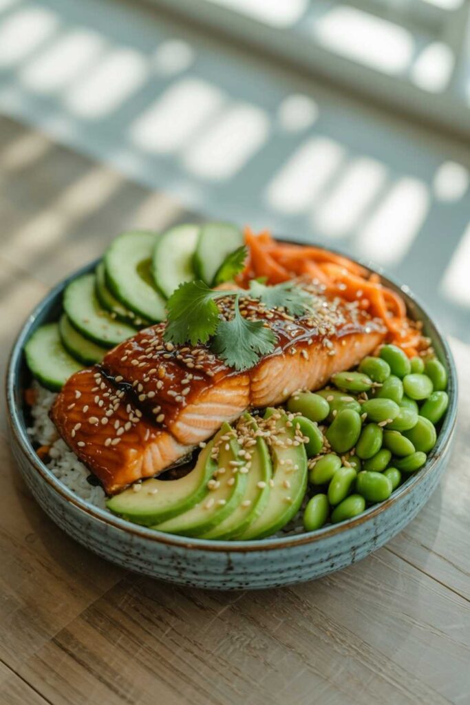 Teriyaki Salmon Bowls