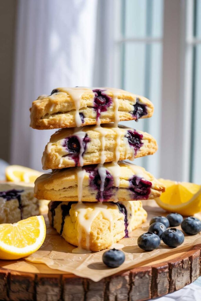 Vegan Lemon Blueberry Scones