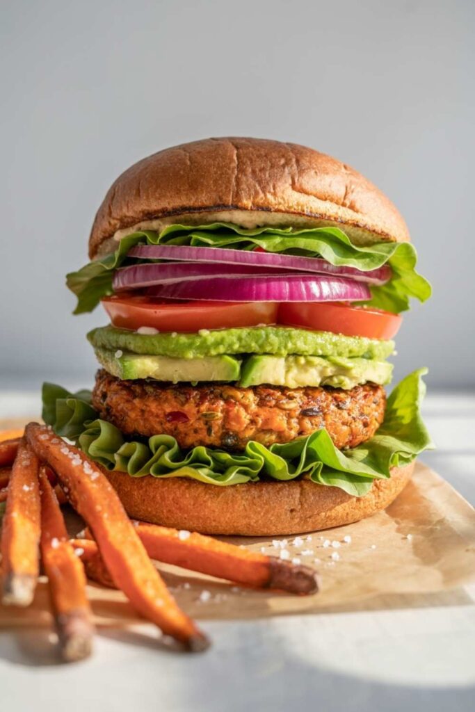 Veggie Burgers with Fresh Toppings