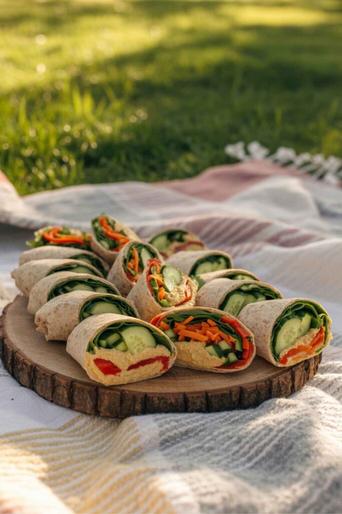 Whole Grain Wraps with Hummus and Veggies