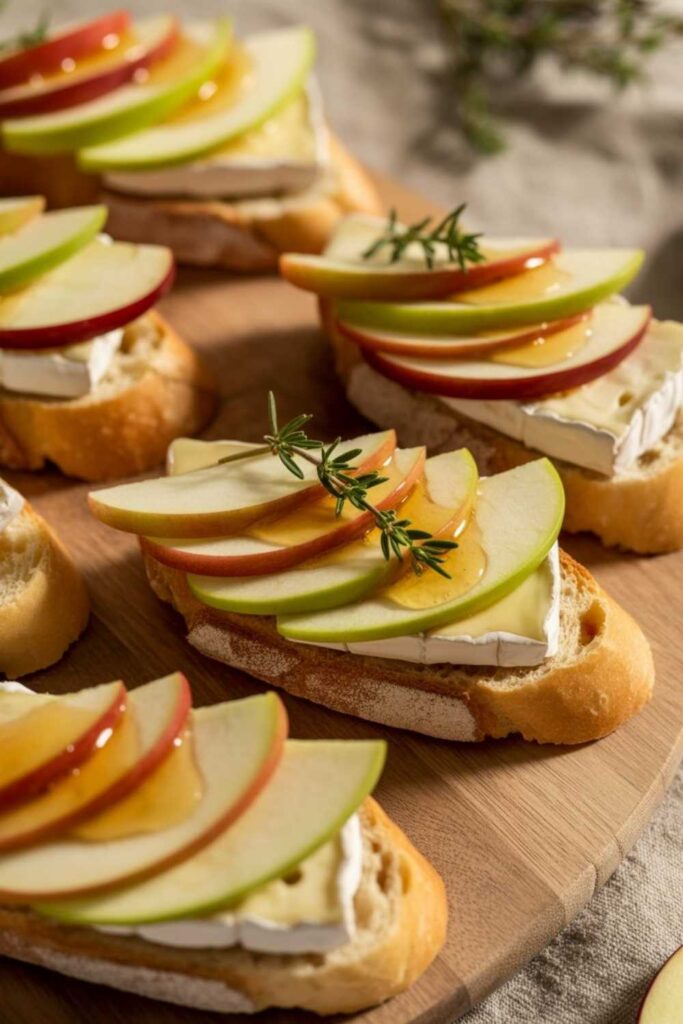 Easy Crostini Appetizers Simple Yet Elegant Bites for Every Occasion 3 Brie and Apple Crostini with Honey