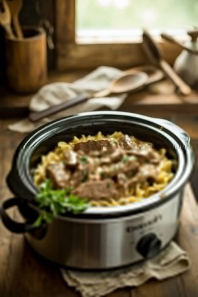 Crockpot Beef Stroganoff Creamy and Comforting