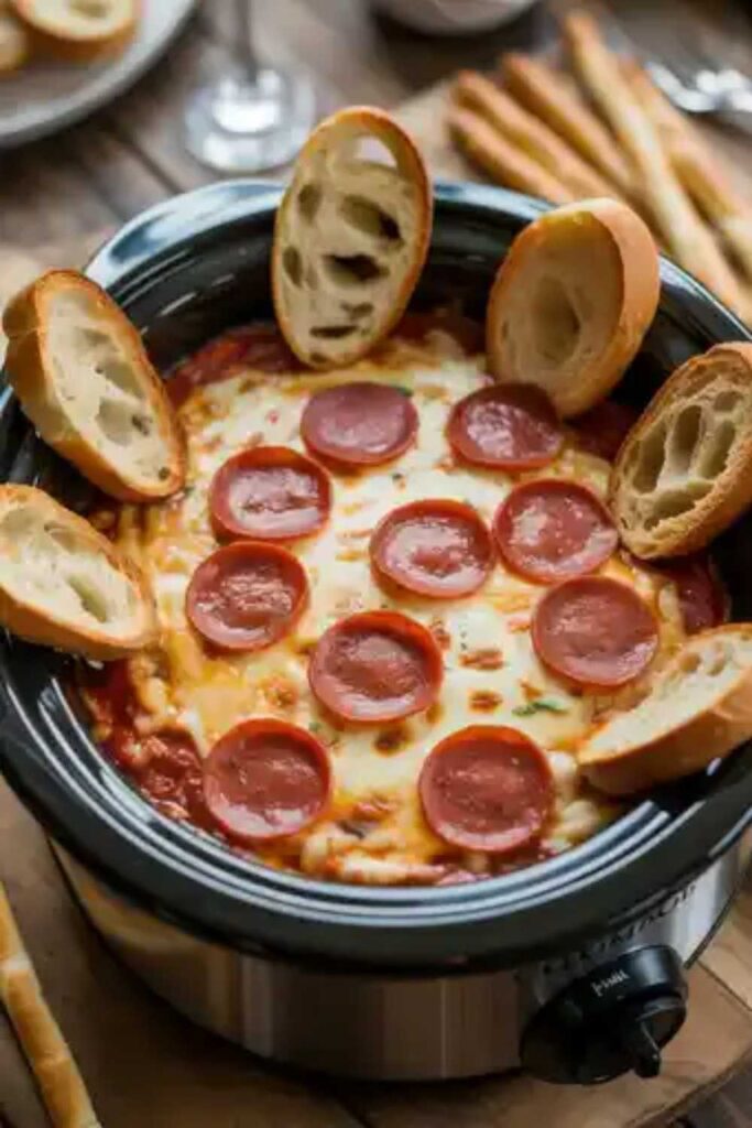 15 Easy Crockpot Dips for Game Day 3 Crockpot Pizza Dip