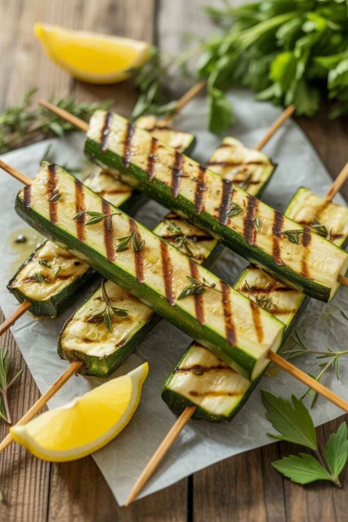 Fresh & Flavorsome Zucchini Recipes A Delicious Guide to Healthy Easy Meals 4 Grilled Zucchini Skewers with Herbs and Lemon