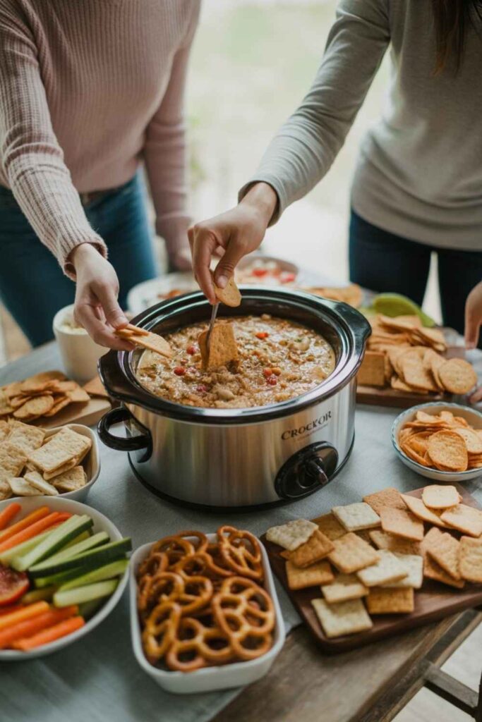 How to Serve Crockpot Dips