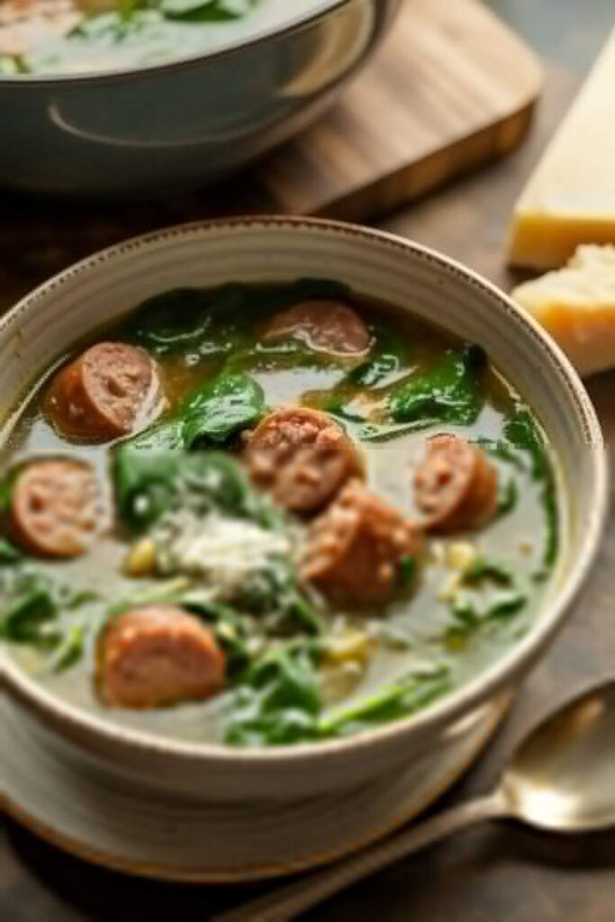 Keto Soup Recipes Delicious Low-Carb Comfort in a Bowl 4 Keto Italian Sausage Soup with Spinach