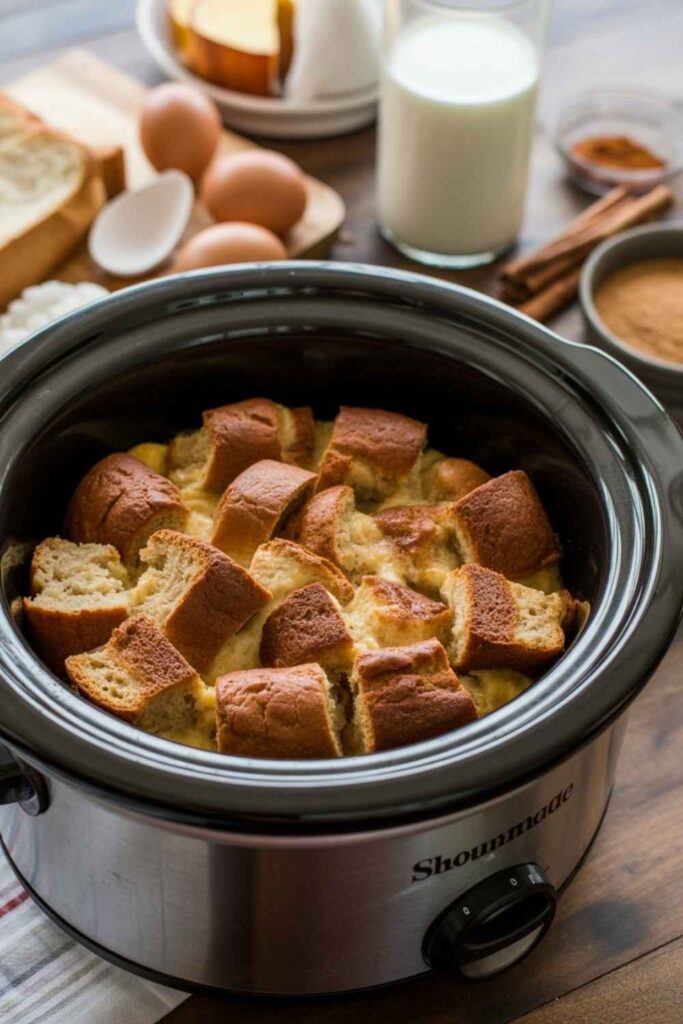 Slow Cooker Bread Pudding